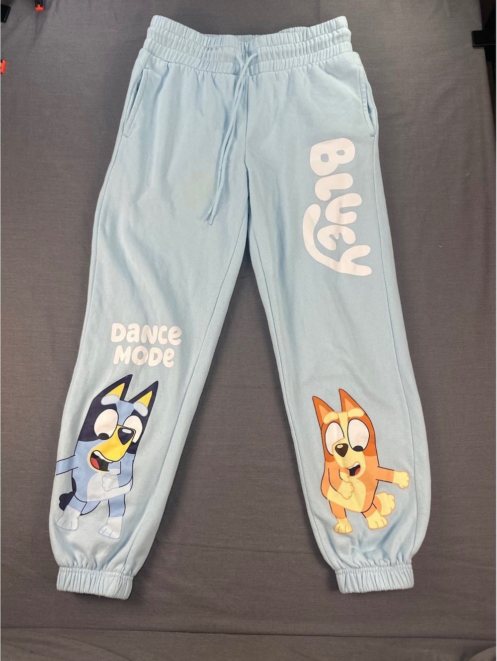 Bluey Women Pants XS Light Blue Graphic Sweatpants
